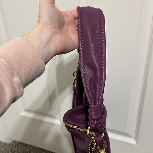 Coach Kristin Purple Leather Hobo Satchel - Picture 6 of 9